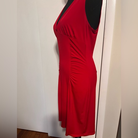 Moda International Scarlet Red Sleeveless Dress Size Medium - Picture 6 of 8